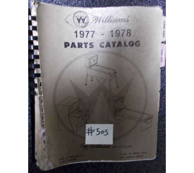 williams pinball parts catalog